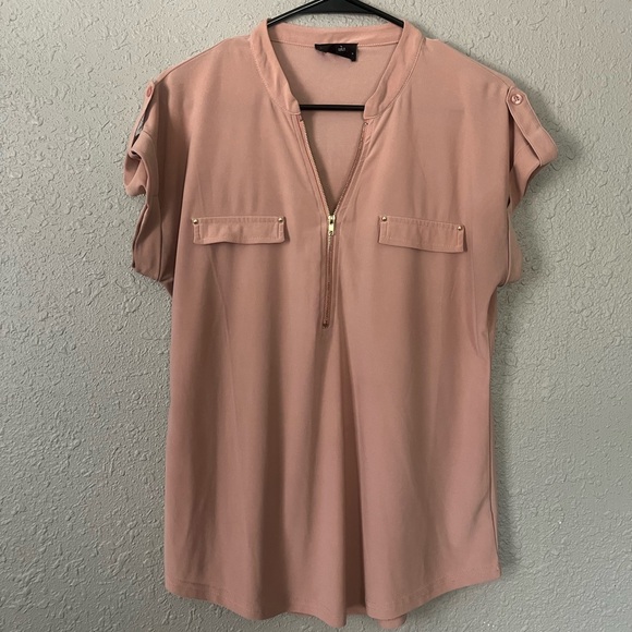 Pink Zip up blouse - Picture 5 of 9